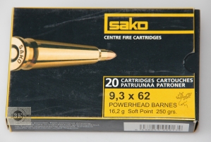 SAKO 9,3х62 SP Powerhead, 18,5гр (20шт)