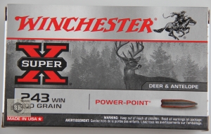 Winchester .243 Win. Power-Point X-Super, вес 6,5 гр., (100 гран) 20 шт.