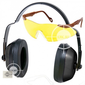 Наушники + очки ALLEN Hearing Protection стендовые, черные (2283)