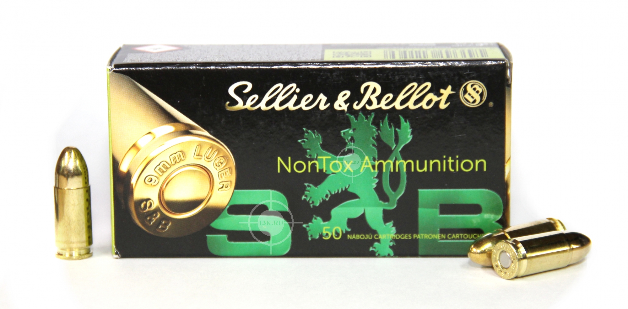Sellier&Bellot 9mm Luger TFMJ MONTOX, 8гр (50шт). 