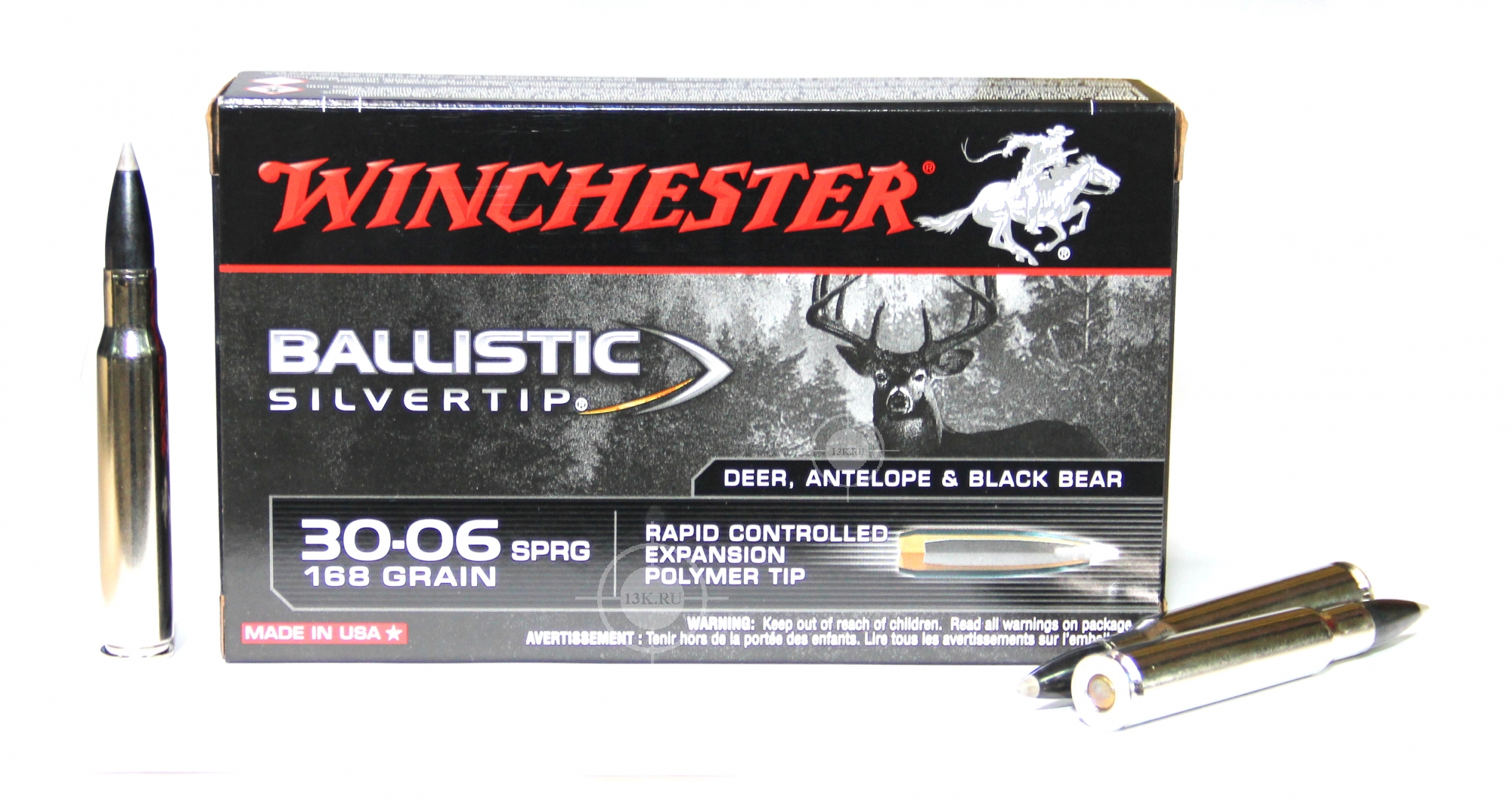 Winchester .30-06Sprg Ballistic Silvertip, 10,9гр (20шт). 