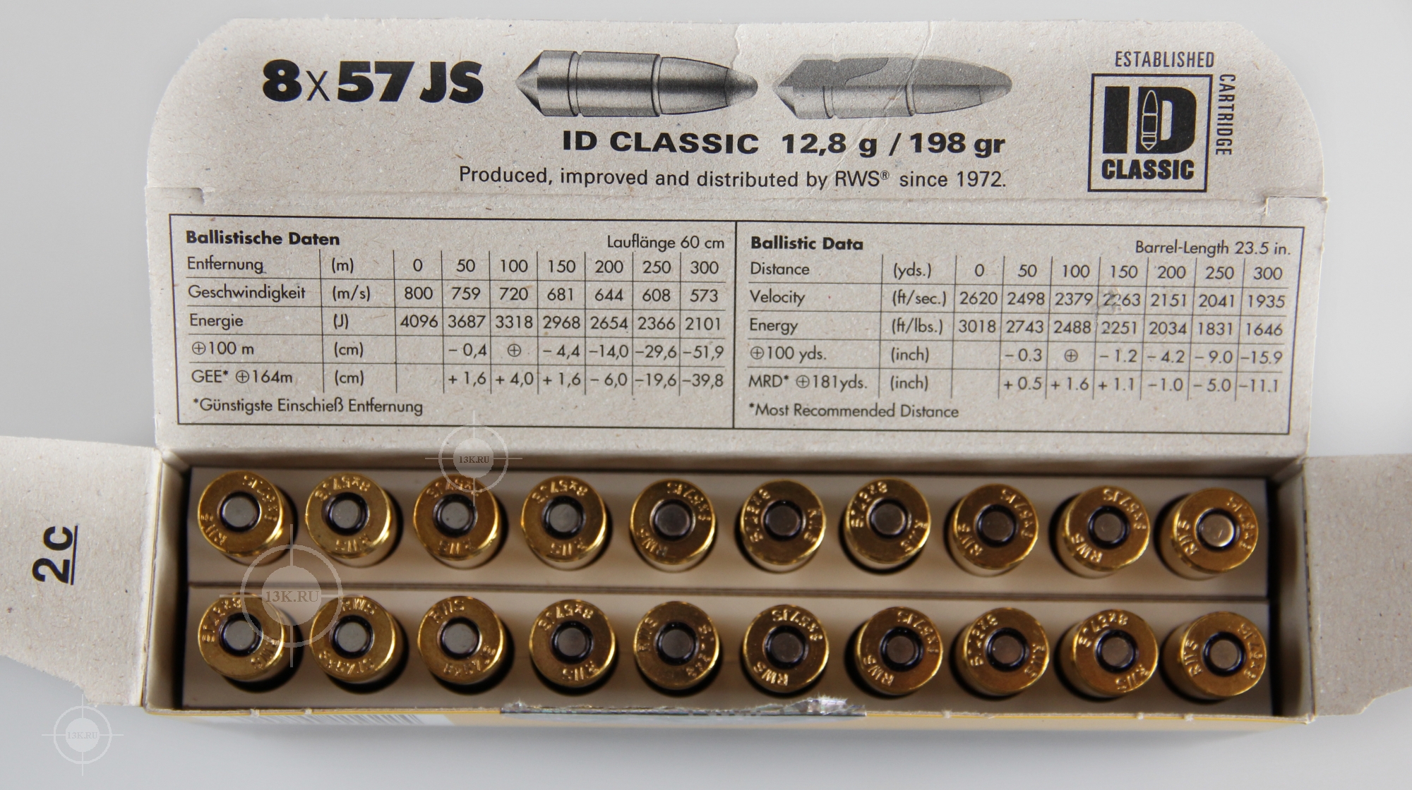 RWS 8х57JS ID Classic, 12,8гр (20шт) .