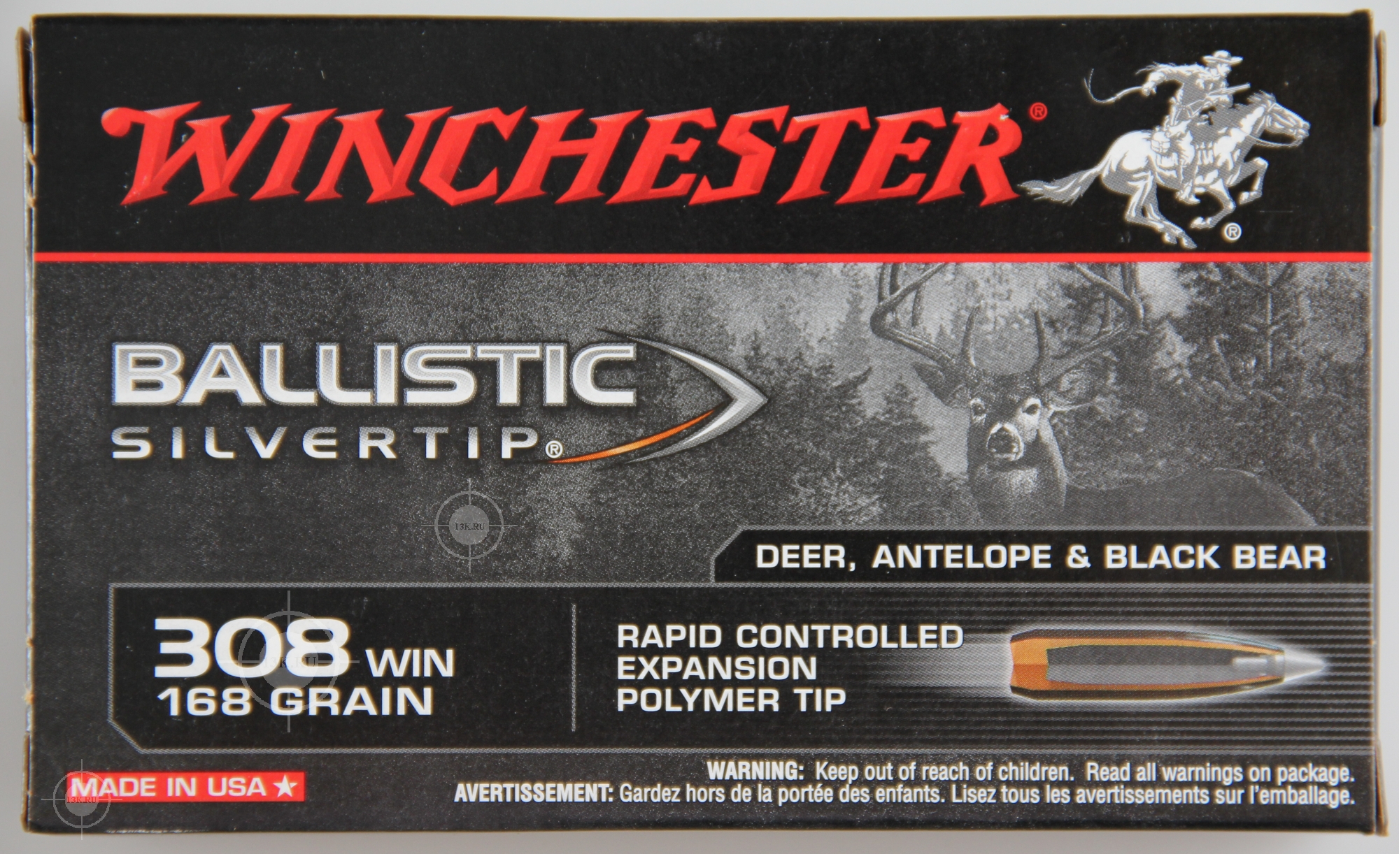 Winchester .308Win Ballistic Silvertip, 10,9гр (20шт) .