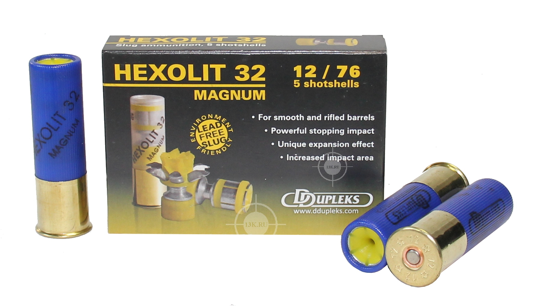 DDupleks HEXOLIT-32 Magnum, пуля 32 гр., 12/76 (5 шт.) - 12/76 ...