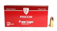 FIOCCHI 9х19 Luger FMJ Subsonic, 10,2гр (50шт)