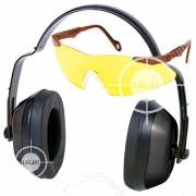 Наушники + очки ALLEN Hearing Protection стендовые, черные (2283)